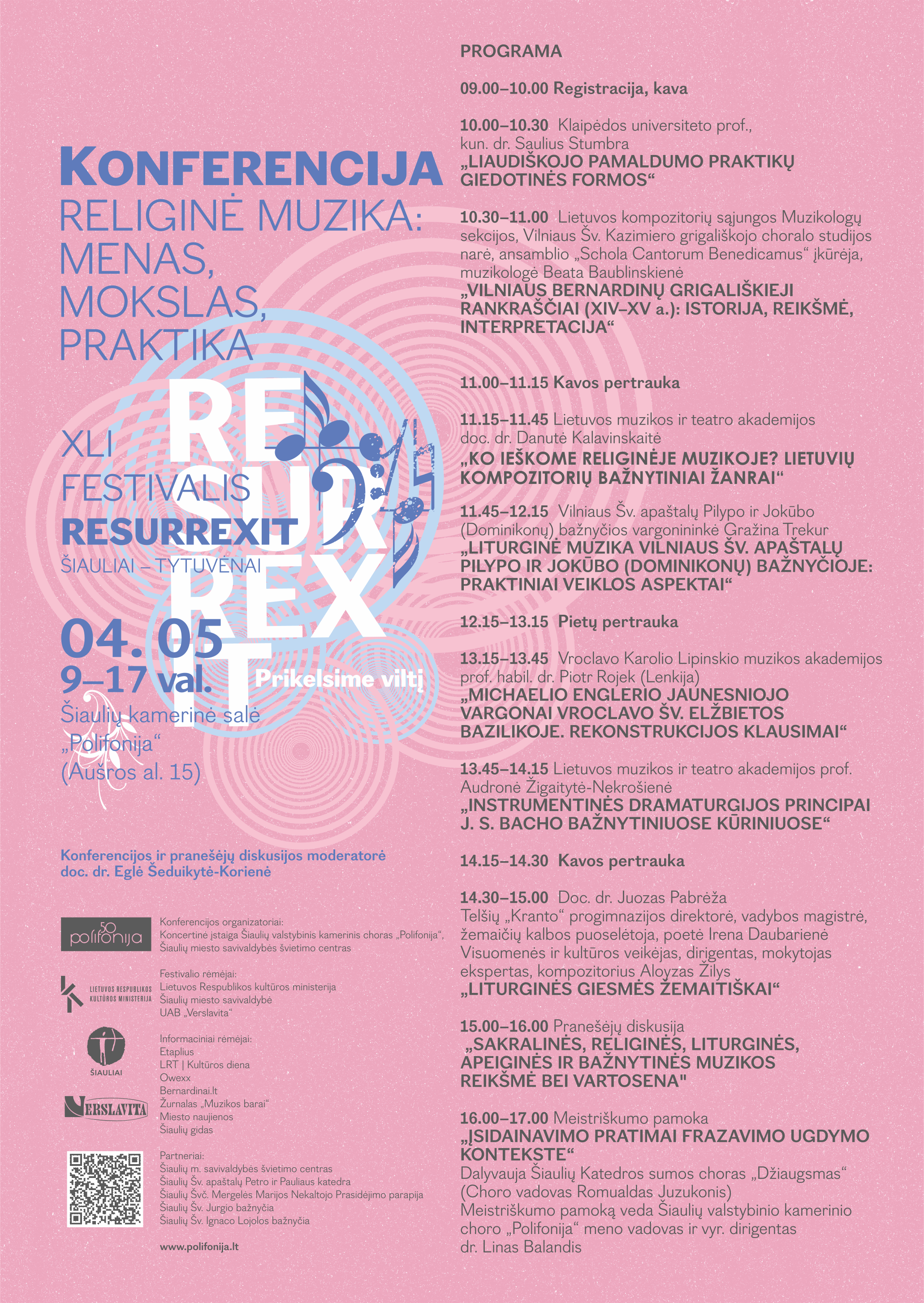 Tarptautinė RESURREXIT festivalio konferencija. “Religinė muzika: menas, mokslas, praktika” 