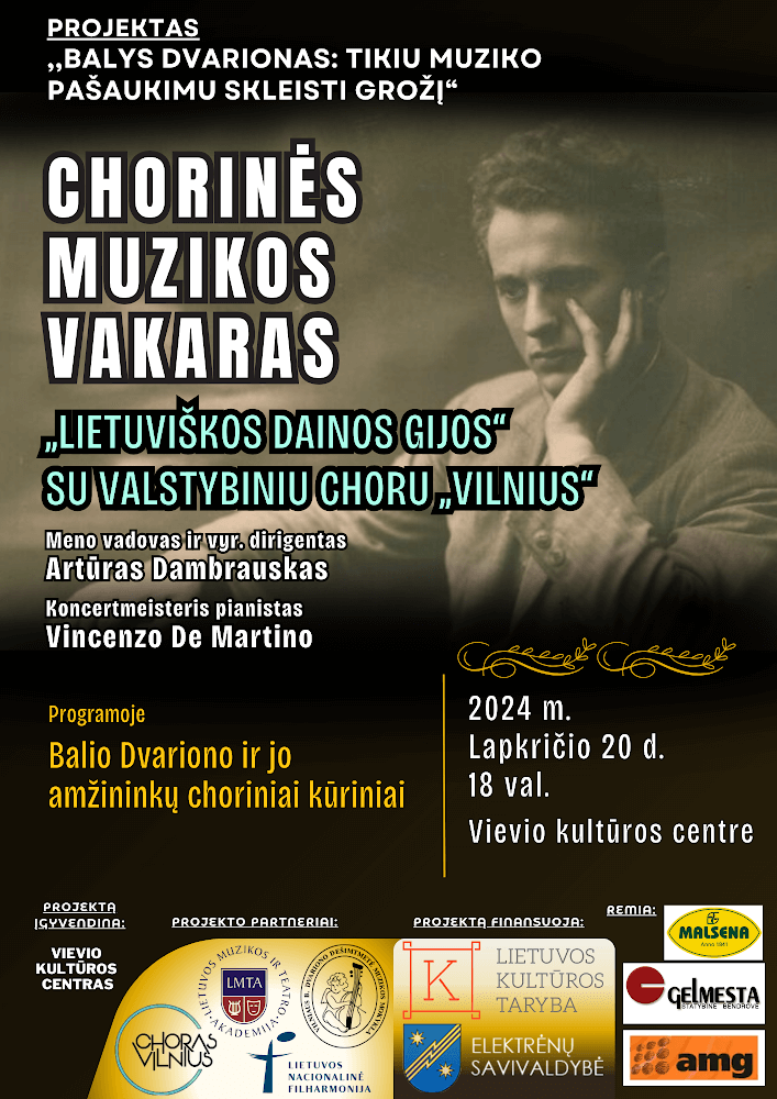 Chorinės muzikos vakaras “Lietuviškos dainos gijos”